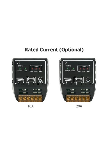 Fortunelane 12v/24v Otomatik Algılama 20a Güneş Enerjisi Kontrol Cihazı Şarj-deşarj