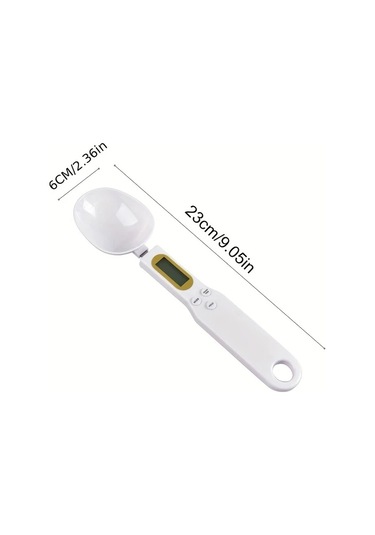 Sunshine011 Schwarz Hassas Mutfak Terazisi: 0.1g-500g, Kaşık Aksesuarlı, Lcd Ekran, Tare Fonksiyonu Siyah