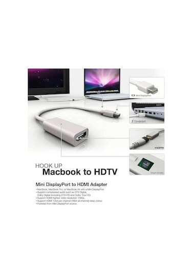 4K Destekli Mini Displayport To Hdmi Kablo MacBook Uyumlu Thunderbolt
