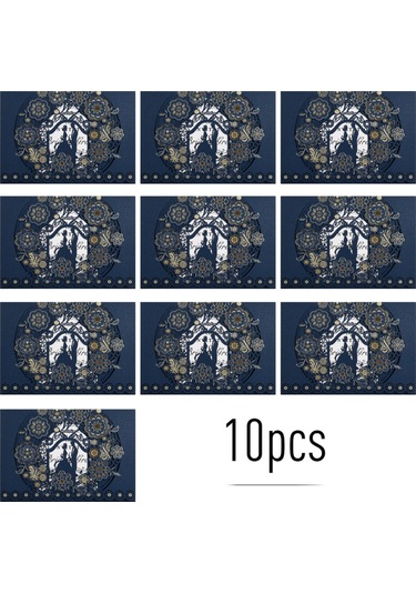 Mufunye 10 Adet Hollow Out Gelin Ve Damat Davetiye Kartları Tebrik Kartı Kitleri Düğün Yıldönümü İçin Davetiye Tutucuları