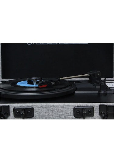 Crownwell 05 33-45-78 'lik Plak Çantalı Bluetooth Pikap Gri Özel