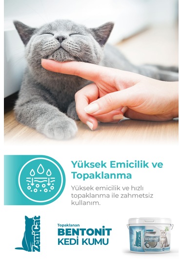 Zenicat Marsilya Sabun Kokulu Renkli İnce Taneli Doğal Bentonit Kedi Kumu 5 L