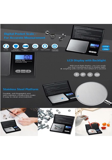 Kangvka 1000g/0.1g Hassas Dijital Cüzdan Terazi, Mavi Işık Lcd Ekranlı, Tare Fonksiyonu, 7 Ölçüm Birimi, Gümüş-kuyumculuk-mutfak Ürünleri İçin Diğer