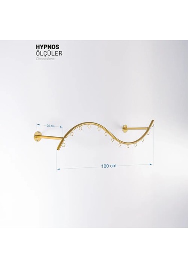 Hypnos Gold Metal Duvara Monte Askılık Gold