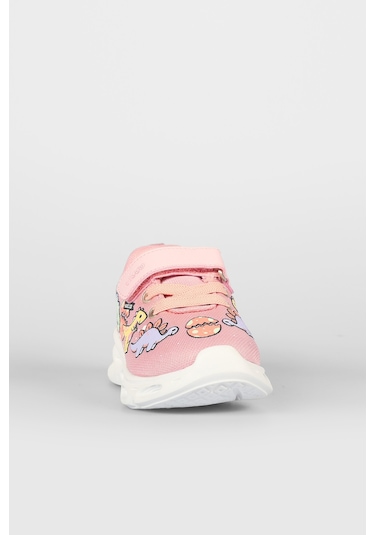 Vicco Dino Işıklı Kız Bebek Pudra Spor Ayakkabı Pudra