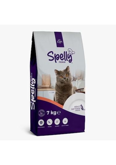Spelly Somonlu Kısırlaştırılmış Yetişkin Kedi Maması 7 KG