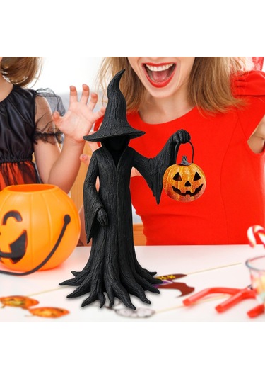 Suntek Reçine Figürin Şömine Masaüstü Cadılar Bayramı Orta