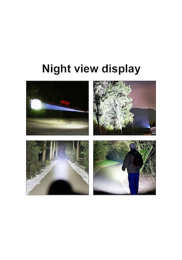 Neevoyu "yüksek Parlaklıklı Usb Şarjlı Led El Feneri - 3 Işık Modu, Zum Özellikli, Kamp Ve Acil Durumlar İçin" Gümüş