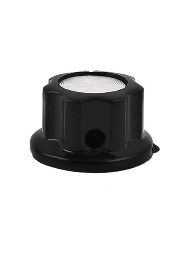 Plastik Pot Başlığı 16mm Siyah Gümüş Rotary Enkoder Ses Kontrol