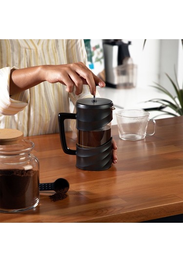 Nehir Violet 350 ML Borosilikat French Press Siyah