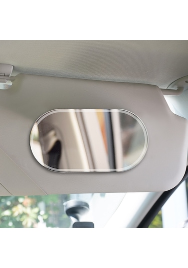 Sones Güneşlik Yüksek Çözünürlüklü Ayna Paslanmaz Çelik Makyaj Aynası Oval Küçük