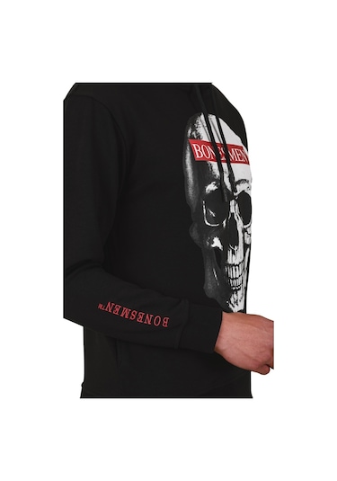 Bonesmen Erkek Kapüşonlu Sweatshirt (463017489) Siyah