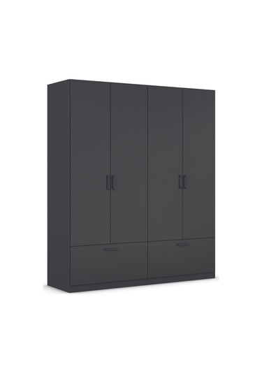 Alev Giyinme Dolabı - Çok Amaçlı Dolap - Gardırop 180 Cm-4 Kapaklı-2 Çekmeceli