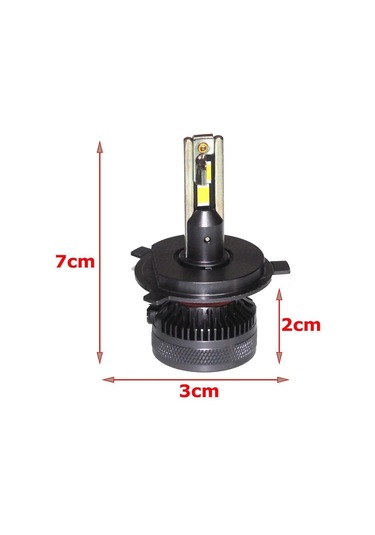 Volkswagen Transporter T5 2003-2009 Far Ampulü Gt Nano Beyaz H4 Mini Led Xenon Şimşek Etkili 22000 Lümen