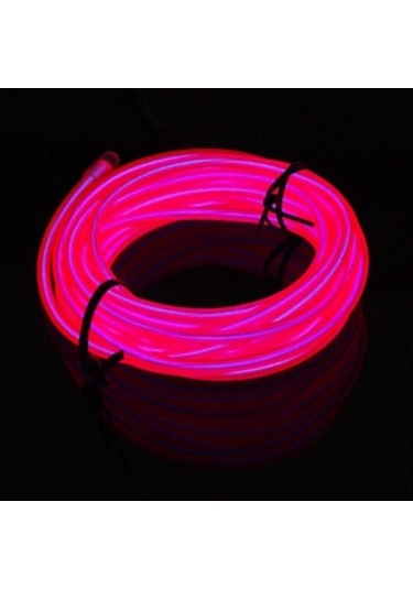 El Wire Neon İp Led - Sıcak Pembe 3m