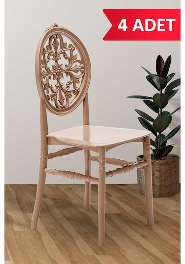 4 Adet Venüs Cappucino Sandalye / Balkon-Bahçe-Mutfak