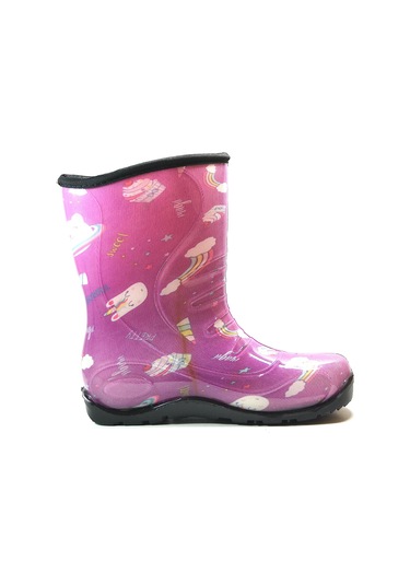 Onlo Ayakkabı Y.001 Fuşya Su Geçirmez Kız Çocuk Yağmur Çizme Fuşya