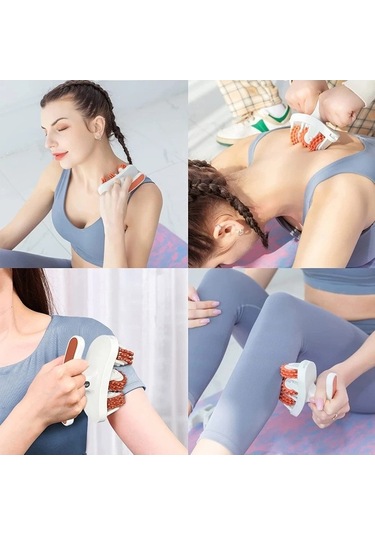 Willowhaven Bacak Masajı Silindiri 14 Tekerlekli A-blue Çok Renkli, Kol Bel Masajı, Müşteriye Özel Model, Erkek Kadınlar İçin Çok Renkli