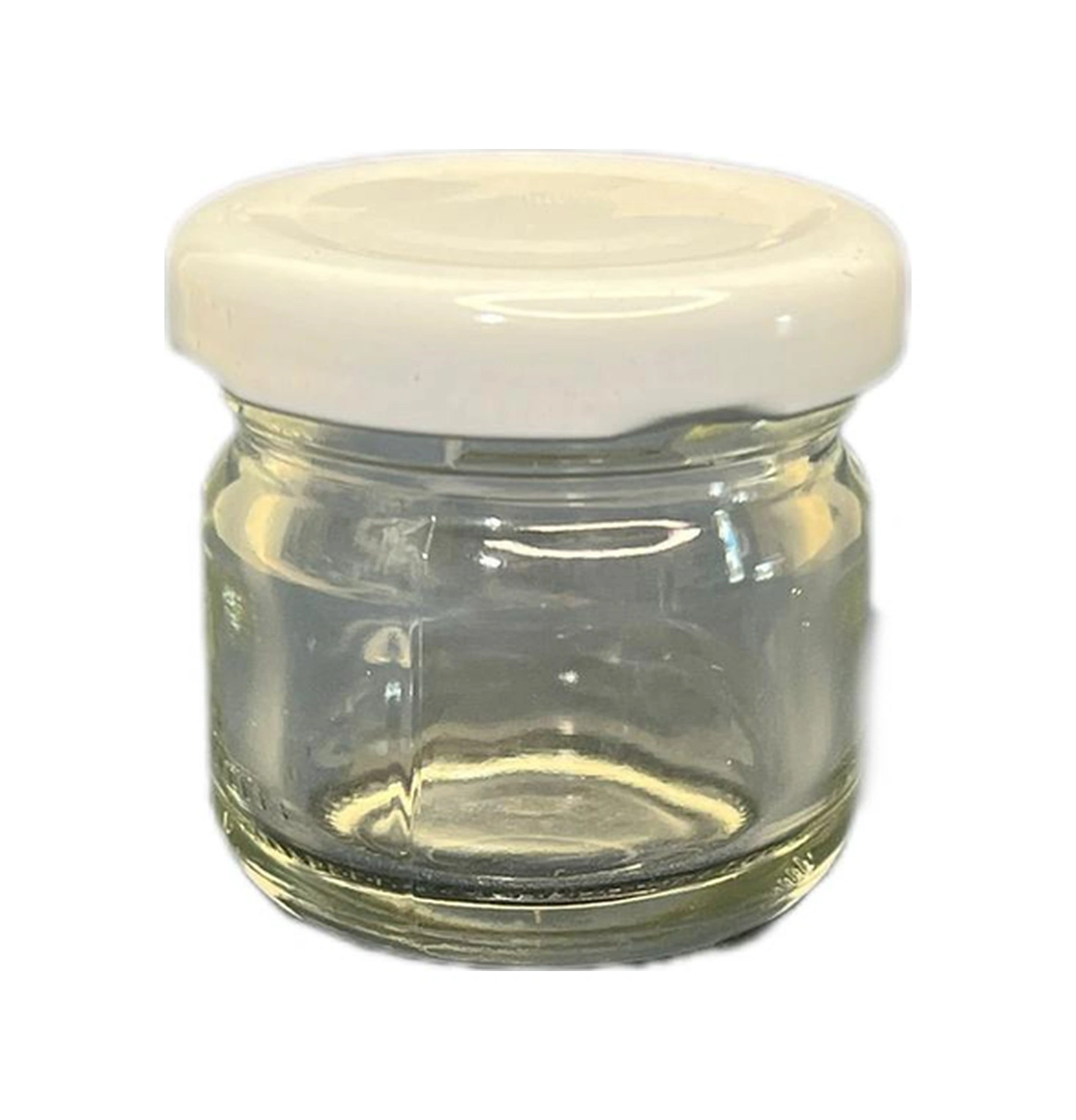 40ml Şeffaf Cam Konserve Kavanozu Beyaz Kapaklı, 12 Adet, Cam Kavanoz, Konserve Kavanozu, Reçel Kavanozu, Bal Kavanozu, Saklama Kavanozu