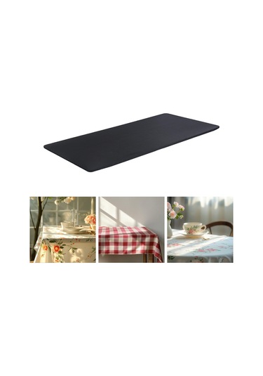 Suntek Esnek Masa Örtüsü Yıkanabilir Patio 4ft Etkinlik Siyah