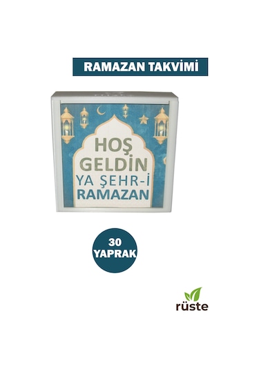 Ramazan Takvimi 30 Günlük Özel Şık Kutu 30 Yaprak