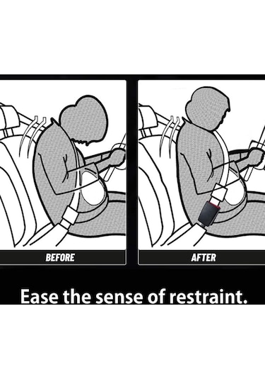 Universal Araç Emniyet Kemeri Uzatma Kayışı Siyah