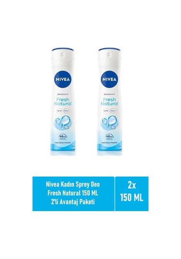 Nivea Fresh Natural Kadın Deodorant 2 x 150 ML