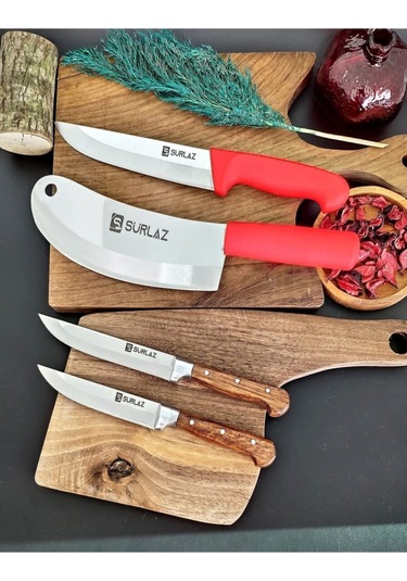 Sürmene Sürlaz Karışık Satır Zırhlı Mutfak Bıçak Seti