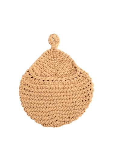 3'lü Set Asma Sepet, Meyve Ve Sebze Saklama İçin Kahverengi