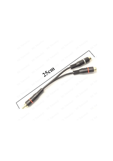 Yüksek Kalite Anfi Y Kablo RCA Erkek to 2xRCA Dişi
