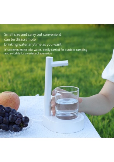 Kosona Masaüstü Elektrikli Su Pompa, Çelik Gövde, 1800mah Batarya, Type-c Şarj, Otomatik Su Alma, Soğuk Su İçin, Aw03 Modeli Beyaz