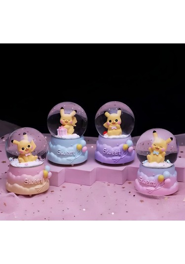 Pokemon Işıklı Kar Küresi 7 Cm Alk3396 - 9053295575853ynt