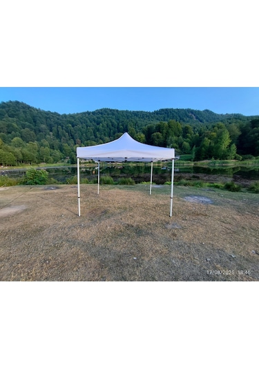 3x3 M 40 Mm Altıgen Gazebo Tente Beyaz