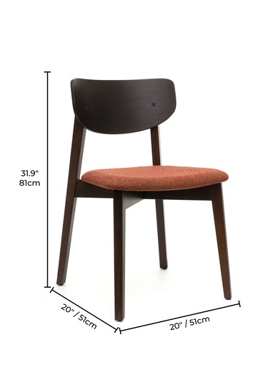 Opus Ceviz Ahşap 6'lı Mutfak Salon Yemek Odası Sandalyesi