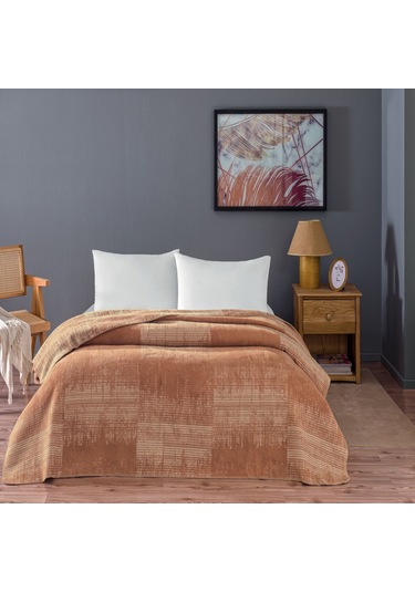 Taç Ziggy Pamuk Çift Kişilik Battaniye Taba 000000001500219434 Taba