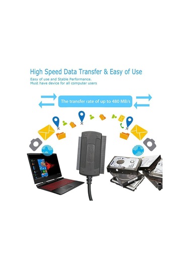 Sones Yp009 Üç Amaçlı Usb - Ide/sata Kolay Sürücü Kablosu Güç Kaynağı İle Sabit Disk Sürücüsü Veri Kablosu