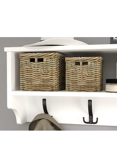 Bofigo Portmanto Duvar Askılığı Elbise Askılığı Beyaz