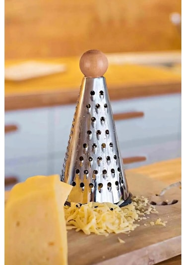 Prestige Culinary Konik Top Rende Ahşap Sap & Paslanmaz Çelik Çok Renkli