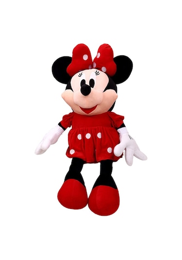 Disney'İn En Renkli Sevimli Kahramanı Peluş Minnie Mouse - 70 Cm Kırmızı
