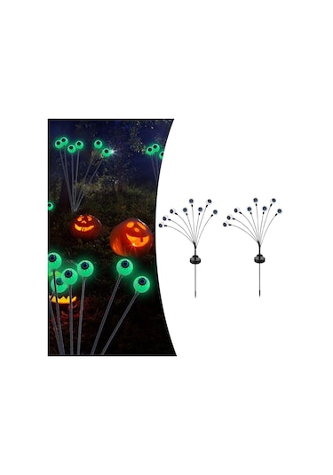 Suntek 2 Adet Güneş Enerjili Göz Küresi Kırmızı