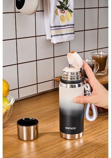 Karaca İnoxis Çelik Sızdırmaz Termos 550 Ml Siyah