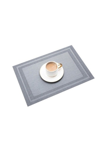 Novahub Gri 1/4/6/10 Adet Modern Zarif Pvc Placemat Yemek Masası Mat Cafe Kaymaz Sıcak Placemats Kase Ped Bardak Mat Masa Bardak 10 Gri Gri