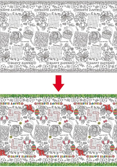 Suntek Paskalya Doodle Masa Örtüsü Malzemeleri Oyun Etkinliği