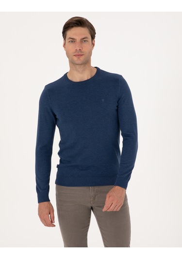 Pierre Cardin Erkek İndigo Melanj Kazak /triko 50315509-vr155 İndigo Melanj