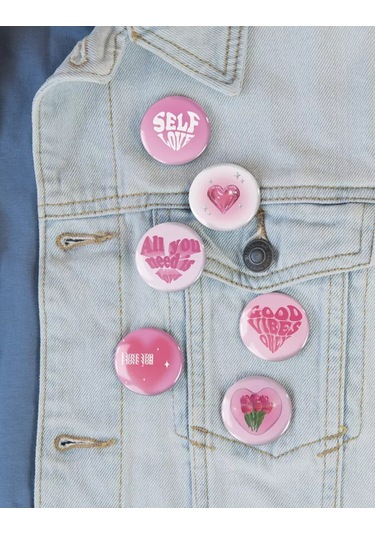 Anikoya Estetik Sırt Çantası Rozeti 387710054 Pembe