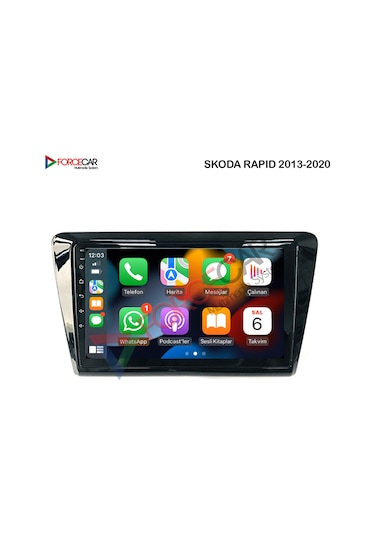 SKODA RAPİD ANDROİD MULTİMEDYA 2_32 KABLOSUZ CARPLAY
