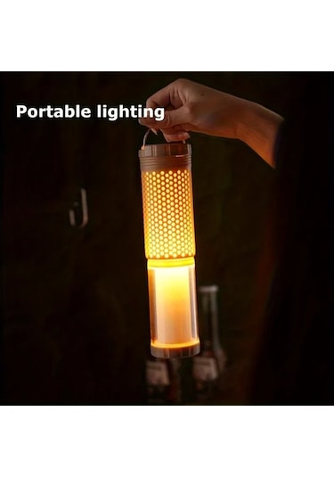 Xindoker Usb Şarjlı Led Kamp Işığı - Uzatılabilir 49cm, 3000mah Pil, İki Mod Aydınlatma, Taşınabilir Manyetik Asa Çok Renkli