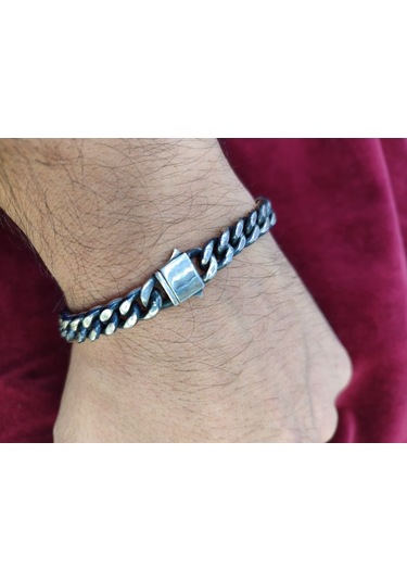 Modagümüşevi 925 Ayar Gümüş Özel Kilitli Gurmet Bileklik