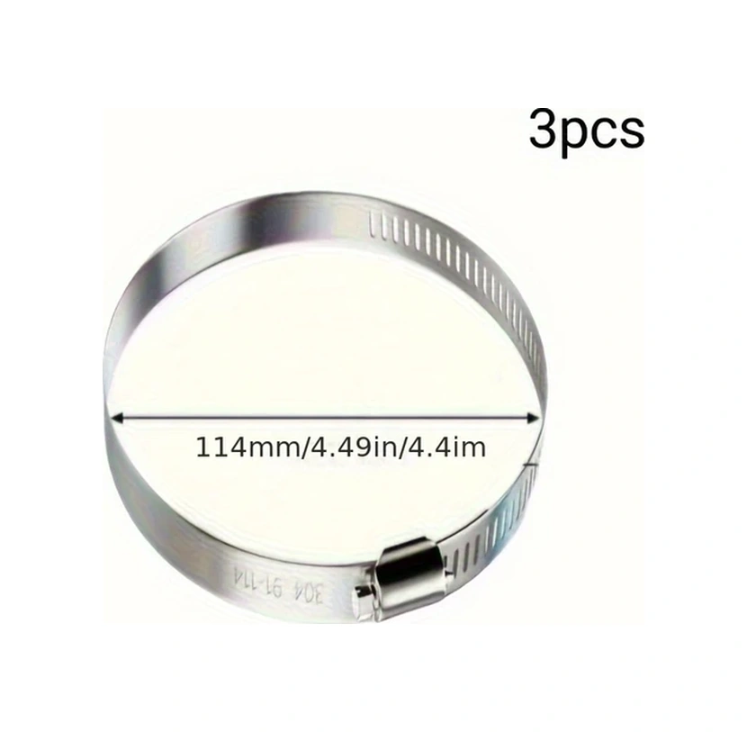 Xuweiwei 1 Adet 91-114mm 304 Paslanmaz Çelik Ayarlanabilir Boru Kelepzesi