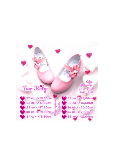 Beebron Ortopedik Topuklu Abiye Kız Çocuk Ayakkabı Soft Series Abiayk2401 Pembe Pembe
